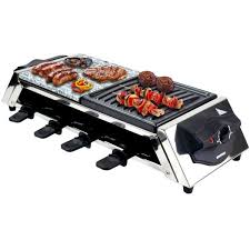 Syntrox Germany Edelstahl Raclette Fur 8 Personen Mit Grillplatte Und Heissem Stein Heisser Stein Grillplatte Grillen