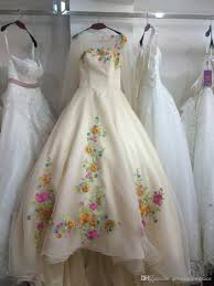 Discount Real Picture White Ball Gown Cinderella Wedding Dresses 2018 Crew Neck Sheer Long Sleeves Embroidery Flowers A Line Sweep Train Bridal Gowns Wedding Dr Wedding Dresses Cinderella Wedding Dress Patterns