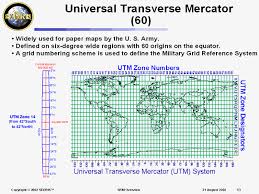 universal transverse mercator 60