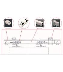 Comment cacher un rail de porte coulissante ? Kit Coulissant Avec Cache Rail Pour Porte En Bois Systeme Anti Bruit