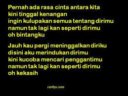 Di ujung malam yang sepi ku terpaku merenungi kegagalan hidup ini jadi belenggu dalam diriku. Tinggal Kenangan Lirik Formulalasopa