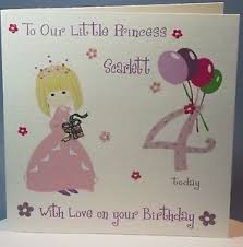 4th Birthday Wishes For My Granddaughter Personalised Handmade Princess Birthday Card Granddaughter Niece 1st 2nd 3rd 4th Birthday Cards Princess Birthday Birthday