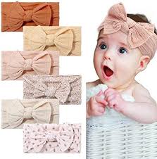 Amazon.com: jollybows Baby Girl Headband Bows Nylon Head Wraps Newborn  Hairbands Infant Toddler Hair Bow (3- Khaki Ginger Leopard) : Baby
