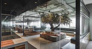 Emirates National Investment Office Fit Out Contractors Office Fit Out Dubai Interior Design Dubai Interior Design Companies Modern Reception Desk Design