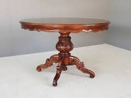 I have an round oak pedestal table, the pedestal feet are carved lions heads and paws. Solid French Vintage Round Oak Dining Breakfast Table Vinterior