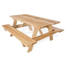 6 Ft Classic Picnic Table All Things Cedar Pt70 In 2020 Wooden Picnic Tables Picnic Table Picnic Table Kit