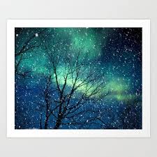 Aurora Borealis Northern Lights Space Stars Zodiac Astrology Horoscope Blue Teal Aqua T Northern Lights Art Northern Lights Painting Northern Lights Watercolor