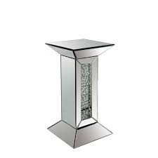 Not every interior allows for large mirrored pedestal tables, so small mirrored pedestal tables measuring 10.5 inches across are available at 1stdibs. Shop For Acme Furniture Nysa Mirrored Pedestal Accent Table Get Free Shipping On Everything At Overstock Your Online Furniture Outlet Store Get 5 In Rewards With Club O 17677426