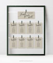 Rustic Wedding Seating Chart Cards Template Wedding Seating