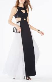 Nicole Miller Viola Color Block Gown Byzantium Royal Navy Women S 210 Liked On Polyvore Featuring Dresses Gowns Pink My Polyvore Finds