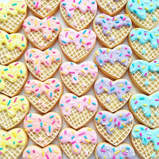 Pastel Ice Cream Heart Cookies Vanilla Bean Sugar Cookies Decorated With Lemon Royal Icing Bak Sugar Cookie Designs Sugar Cookie Royal Icing Summer Cookies