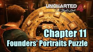 Your goal is to turn these plaques with the sigils on them a certain way, so that the stars adorning the sides of them will line up with. Uncharted 4 Chapter 11 Wheel Of Founders Portraits Puzzle Guide Youtube
