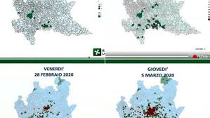 Cartina con funzionalità di zoom in e out. Coronavirus Impressionante La Mappa Del Contagio In Lombardia