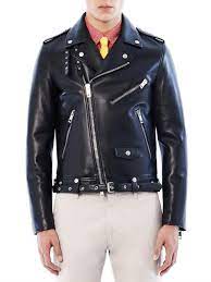 Burberry Prorsum Black Leather Biker Jacket For Men Lyst Black Leather Biker Jacket Leather Jacket Style Jackets