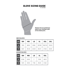 If that's difficult, or if the glove's palm separates significantly from your own, get a different pair. Size Chart