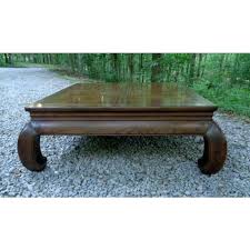 Lily's living reclaimed wood peking ming coffee table, small, 55 inch long, weathered white wash. 1970s Henredon Artefacts Burl Ming Style Coffee Table Chairish