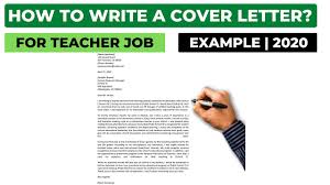Job application letter for fresher in bank. How To Write A Cover Letter For A Teacher Job Example Youtube