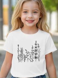 girls' summer cotton knit sweet print