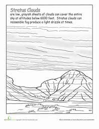 Altocumulus clouds form at a lower altitude so they're largely made of water. Stratus Clouds Worksheet Education Com