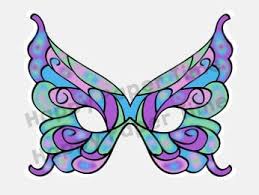 butterfly mask paper template printable easy kid craft happy paper time