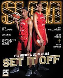 Elizabeth liz cambage (born 18 august 1991 ) is a basketball player who playes for the australia women's national basketball team , and in the women's national basketball league team the bulleen boomers. Lebron James On Twitter My Girls Ajawilson22 Ecambage So Dope