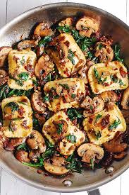 Dried porcinis and fresh mushrooms join forces to give this. Mushroom Ravioli With Spinach Julia S Album
