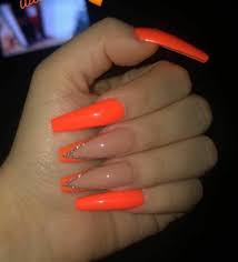 See more of orange acrylic nails on facebook. Pin By Nadia Huldudottir On Nails Orange Acrylic Nails Orange Nails Acrylic Nails