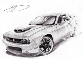 Black And White Dodge Challenger Clipart Dodge Challenger Burnout By Ciocolatac On Deviantart Car Drawing Pencil Cool Car Drawings Car Drawings