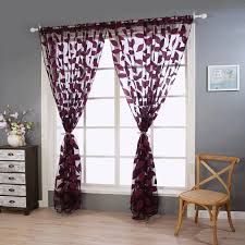 Rideau Voilage Prune Et Gris Rideaux Voilages Rideau Porte Fenetre Rideaux