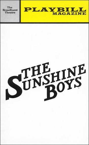 The Sunshine Boys (Broadway, Broadhurst Theatre, 1972) | Playbill