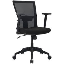 Bu8002 Blk Mesh Back Task Chair With Tilt Lock With Black Fabric Seat Office Furniture Distributors