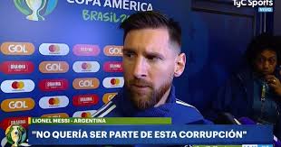 Resultado de imagen para MESSI MOLESTO CON LA CONMEBOL