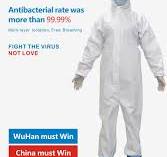 Disposable white isolation suit to prevent infection factory ...