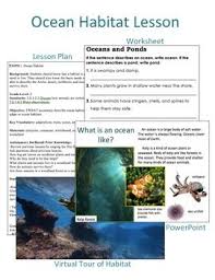 Ocean Habitat Lesson And Power Point Ocean Habitat Habitats Ocean
