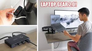 Bthe monitor is connected to both by a splitter cable (can't remember the actual name). Must Have Laptop Accessories 2 0 Dream Docking Station Setup Youtube