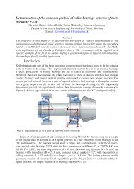Pdf Determination Of The Optimum Preload Of Roller Bearings