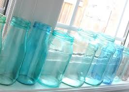 8 oz mason jars with lids. Mason Blue Glass Canning Jar Diy