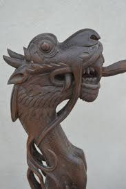 Antique Vintage Carved Wooden Chinese Dragon Table Lamp Needs Re Wiring In Antiques Asian Oriental Antiques Chinese Wood Dragon Table Chinese Dragon Carving