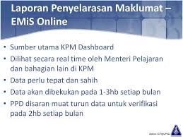 Emis online adalah salah satu sistem pengurusan data sekolah yang sangat penting. Ppt Mesyuarat Jawatankuasa Ict Jabatan Pelajaran Negeri Johor Bil 1 2012 Powerpoint Presentation Id 2650200