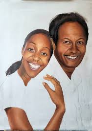 a variegate coloured background , with a large white wash cross and a heart  .