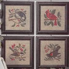 Birds Berries Cross Stitch Pattern Cross Stitch Bird