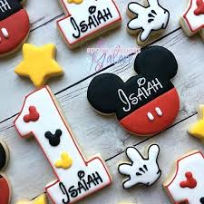 Mickey Mouse 1st Birthday Party Iced Sugar Cookies Mickey Mouse 1st Birthday Mickey Mouse First Birthday Mickey 1st Birthdays