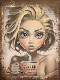 Disheveled cuties by Gwendolyn Fowler GriffinGrayscales Medium Prismacolor  Caran d Pablo