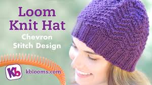 Loom Knit Hat Chevron Stitch Pattern