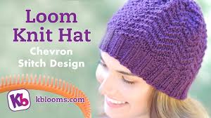 loom knit hat chevron stitch pattern