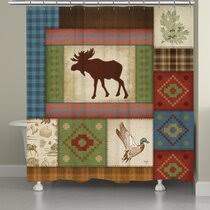 Cabin and lodge bath decor. Rustic Cabin Shower Curtain Wayfair