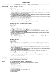 product planner resume samples velvet