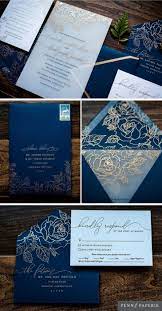 Navy And Gold Garden Florals Frosted Acrylic Wedding Invitation By Penn Paperie Na Moody Wedding Invitations Acrylic Wedding Invitations Wedding Invitations