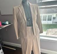 Size Large, White 2 Piece Extravagently Chic Ensemble
