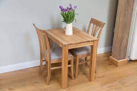 Verina grey/espresso dining room set with square table. Small Solid Oak Dining Table Cheap 2 Seater Kitchen Table